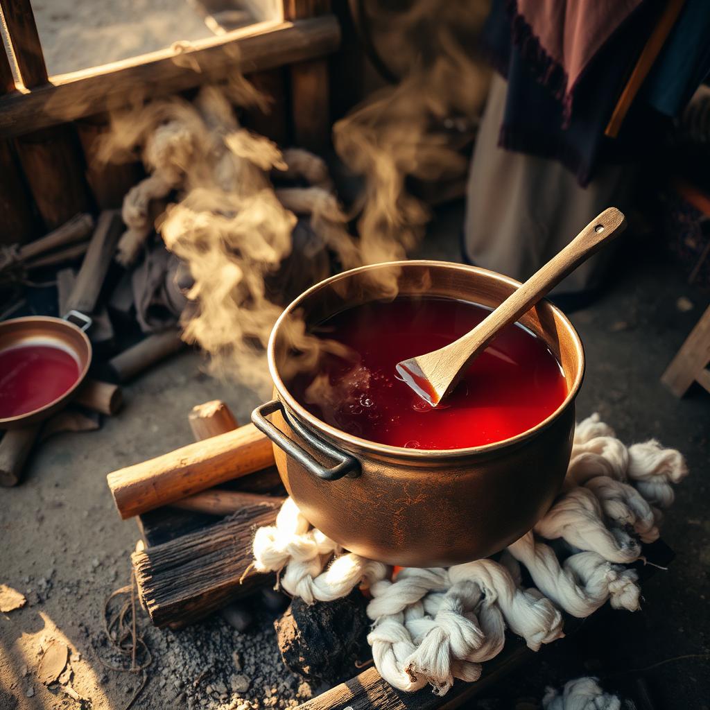 Natural dye portrait